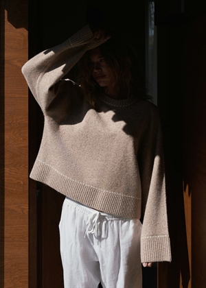 Roeme stitch strik Beige Melange Neo Noir